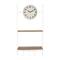 Hello Honey® White Wall Clock with 2 Shelves & 3 Hooks